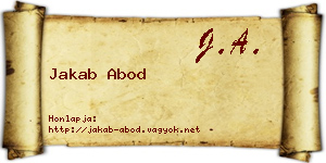 Jakab Abod névjegykártya